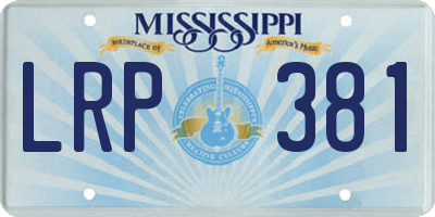 MS license plate LRP381