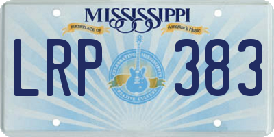 MS license plate LRP383