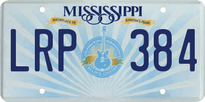 MS license plate LRP384
