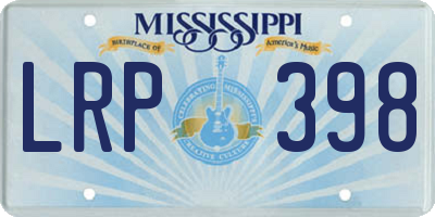 MS license plate LRP398