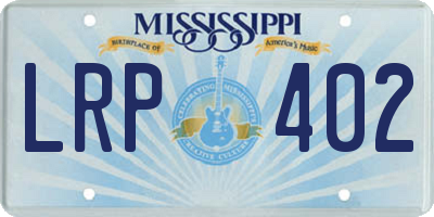 MS license plate LRP402