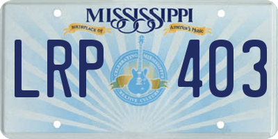 MS license plate LRP403