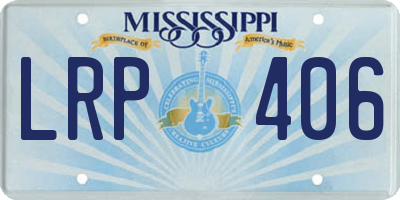 MS license plate LRP406