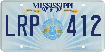 MS license plate LRP412