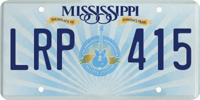 MS license plate LRP415