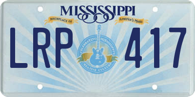 MS license plate LRP417
