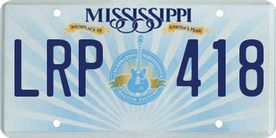 MS license plate LRP418