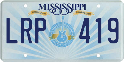 MS license plate LRP419