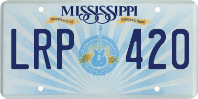 MS license plate LRP420