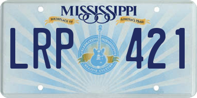 MS license plate LRP421