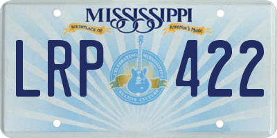 MS license plate LRP422
