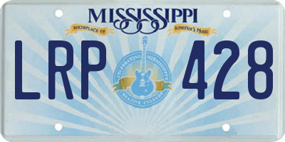 MS license plate LRP428