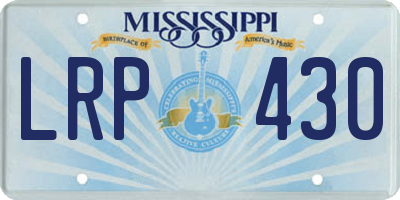 MS license plate LRP430
