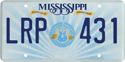 MS license plate LRP431