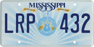 MS license plate LRP432