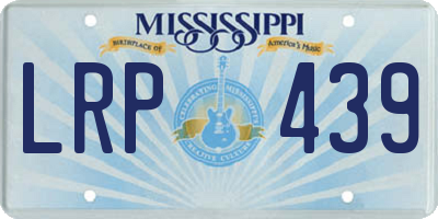 MS license plate LRP439