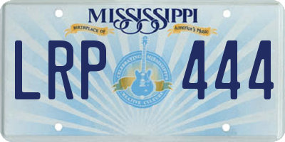 MS license plate LRP444