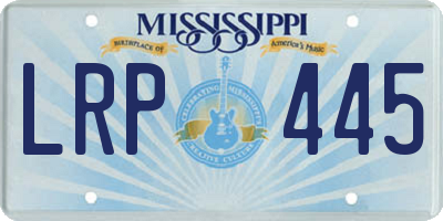 MS license plate LRP445