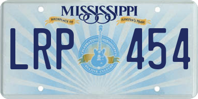 MS license plate LRP454