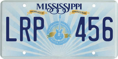 MS license plate LRP456