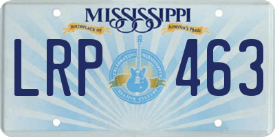 MS license plate LRP463