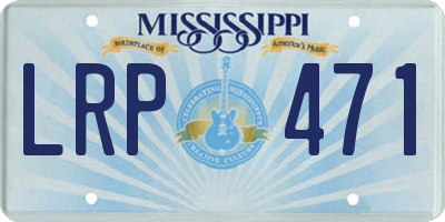 MS license plate LRP471