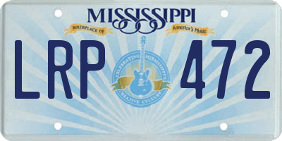 MS license plate LRP472