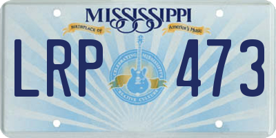 MS license plate LRP473