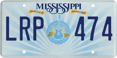 MS license plate LRP474