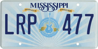 MS license plate LRP477
