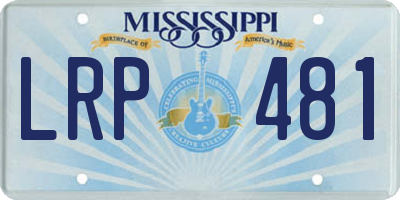 MS license plate LRP481