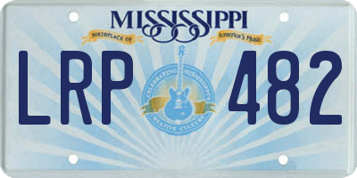 MS license plate LRP482