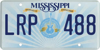 MS license plate LRP488