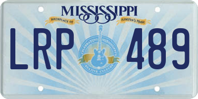 MS license plate LRP489