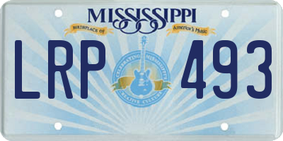 MS license plate LRP493