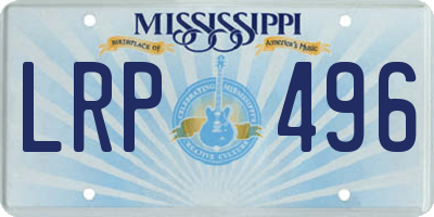 MS license plate LRP496
