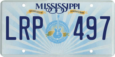 MS license plate LRP497