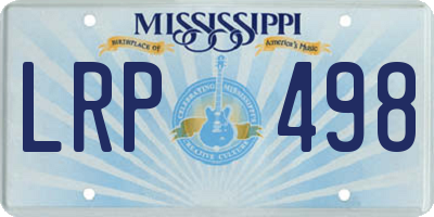 MS license plate LRP498