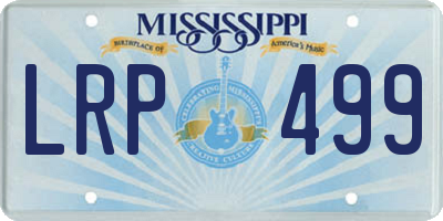 MS license plate LRP499