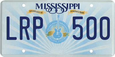 MS license plate LRP500
