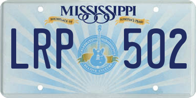 MS license plate LRP502