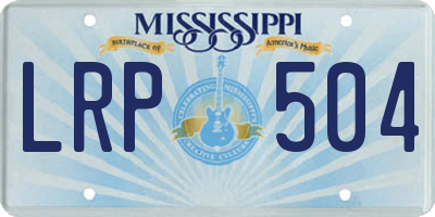MS license plate LRP504