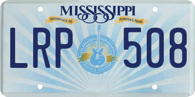 MS license plate LRP508