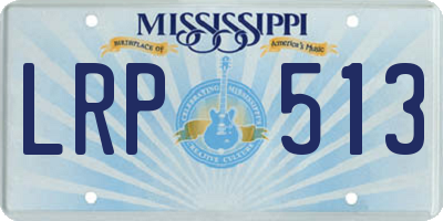 MS license plate LRP513