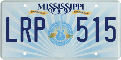 MS license plate LRP515