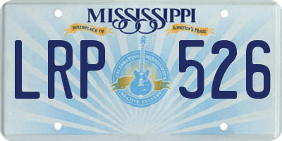 MS license plate LRP526