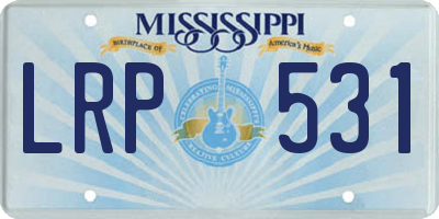 MS license plate LRP531