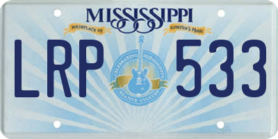 MS license plate LRP533