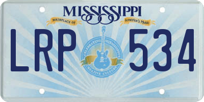 MS license plate LRP534