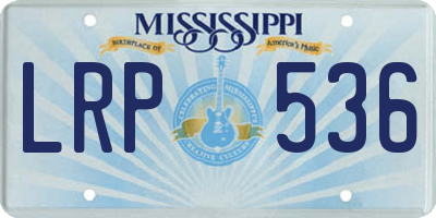 MS license plate LRP536